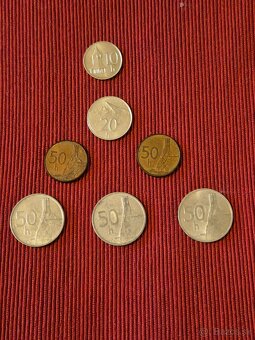 Slovenské korunové mince a 20 Sk bankovka - 4
