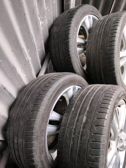 4ks alu disky orig. Škoda 5x100 r16 pneu 205/45 r16 - 4