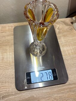 Vintage bohémska krištáľova váza - 4