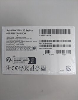 NEROZBALENÝ - Redmi Note 12 Pro 5G 6GB/128GB ROM - 4