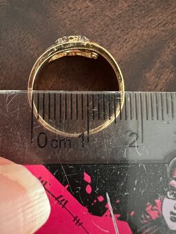 Stary prsten striebro a 18k zlato - 4