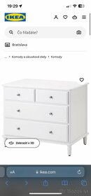 Ikea TYSSEDAL Komoda so 4 zásuvkami, biela - 4