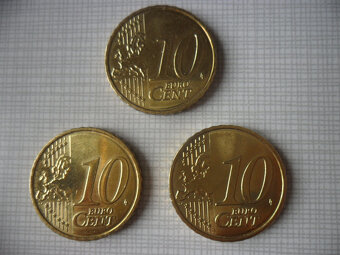 Slovenské euromince - 5 cent, 20 cent, 2 euro - 4