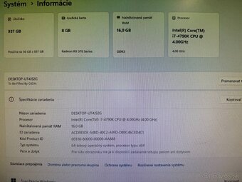 Herný počítač i7-4790K / 16 GB / RX 570 8 GB / SSD + HDD - 4