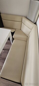 Rohová kožená lavica - 4