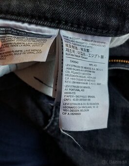 Levis tmavošedé slim fit streč - 4