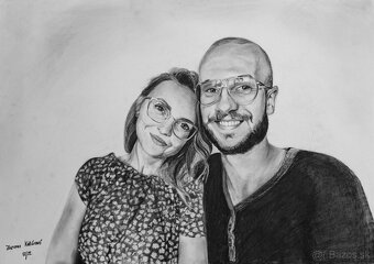 Kreslenie portrétov - realistická kresba uhlíkom, ceruzkou - 4