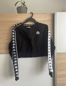 Kappa crop mikina M – pásiky na rukávoch, top stav - 4