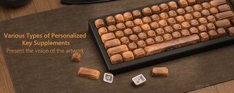 Drevené Moa keycapy - 4