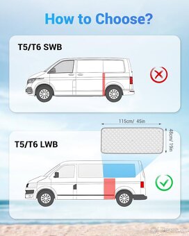 Thermo slnečné clony vw T5, T6 - 4
