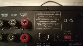Zosilovač Omnitronic pa400 - 4