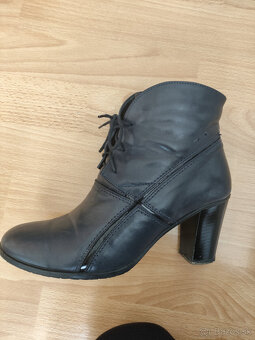 Kotníkové čižmy kožené veľ.39 - 4