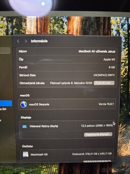 Predám MacBook Air 13.3 256GB - 4