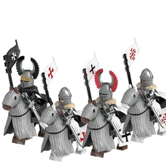 Figúrky Rytieri 1 (8ks) - typ lego, nové, nehrané - 4