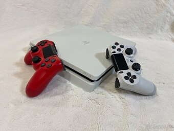 PS4 Slim White 500GB + 2xovládač + 2xhra - 4