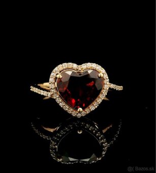 14k zlatý prsteň s diamantmi - 4