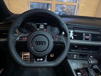 AUDI MULTIFUNKCNY VOLANT S AIRBAGOM A PADLAMI, biela niť - 4