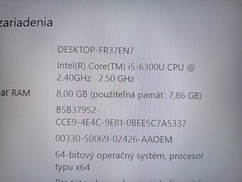 predám Lenovo Thinkpad T460 , Intel i5 , 8gb ram , Win 10 - 4