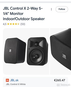 Reproduktory JBL control X 2ks - 4