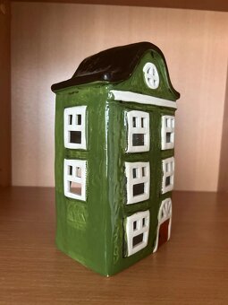 Keramický domček zeleno-čierny - 4