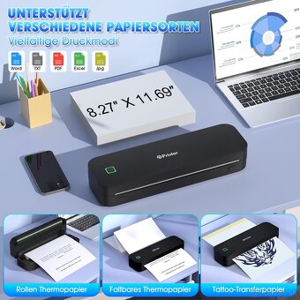 Prenosná termálna tlačiareň Pristar D210 A4 pre iOS/Android - 4