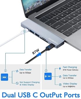Predam USB-C Hub pre Macbook, podpora Thunderbold. - 4