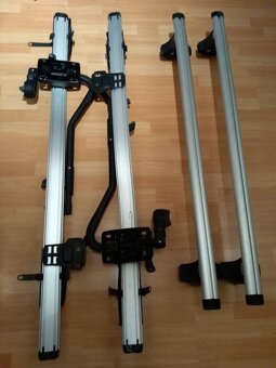 Strešný nosič THULE 753 + 2x strešný nosič na bicykel THULE - 4