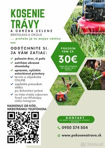 KOSENIE TRÁVY, PÍLENIE DREVA, ÚDRŽBA  OD 30€ - 4