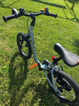 Detský bicykel s odrážadlom 2v1, 14-palcový zelený - 4