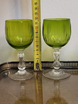 Zelené sklenené poháre – Sada 7 ks - 4