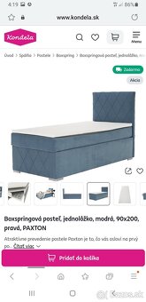 Predám 2 ročnú posteľ jednolozko z úložným priestorom na odk - 4