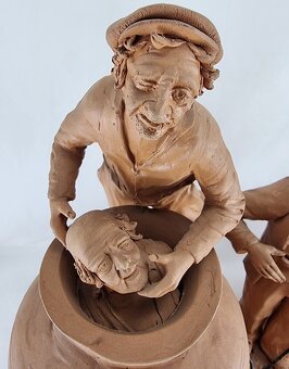 Starožitné terakotové súsošie - 32/32 cm - 4
