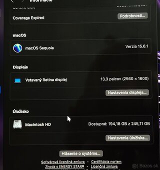 MacBook Air 13” M1 (2020) /8 GB RAM/256 GB/výborný stav - 4