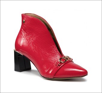 Červené kožené čižmy v.40 - 4