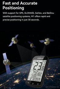 Kvalitný GPS ANT+ Smart CykloPočítač CYCPLUS M1, C3 - 4
