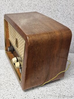Starožitné drevené radio / Eumig EUMIGETTE ,,W' - 4