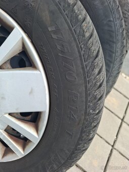 Plechové disky 4x108 R14 + 175/70 R14 zimné - 4