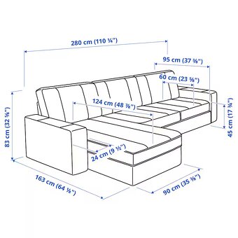 Predám sedačku IKEA Kivik tmavohnedú - 4