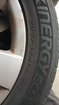 Original Peugeot hlinikove disky R16 s pneu 205/55 R16 letne - 4