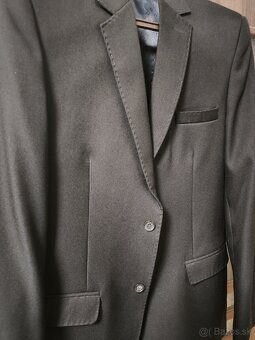 Pánsky čierny oblek č.50 + kabát - 4