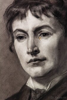 Ženský portrét , Theophil Melicher, uhoľ, 680 × 530 mm - 4