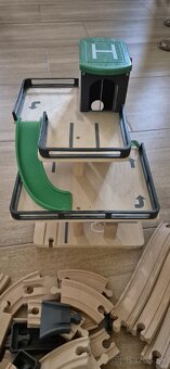 Drevená sada koľajníc a ciest 200+ ks - 4