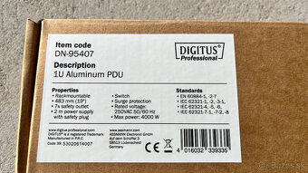 Napájací panel 230V, 19", do dátového rozvádzača - 4