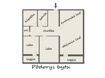 REZIDENCIA HRON / 3i byt BB / 117 m2 / LOGGIE / KLIMATIZÁCIA - 4