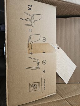 Kuchynská jedálenská stolička JONSTRUP siva/prírodný dub - 4