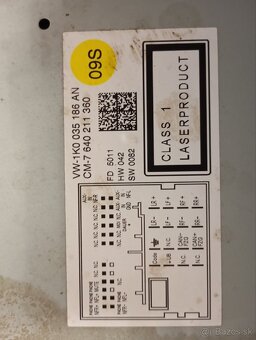 Originál VW autorádio RCD310 - 4