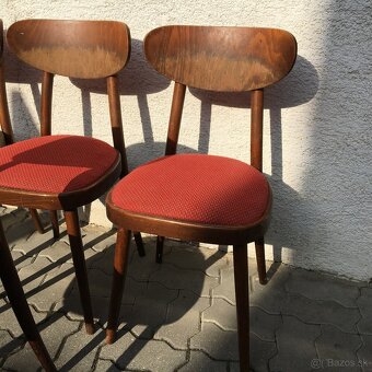 Retro starozitne stolicky Smidek Cesky Nabytek 1960 4ks - 4