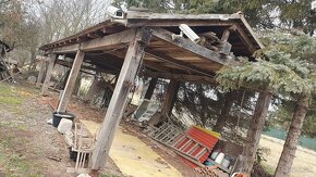 Drevený prístrešok 13,0x3,5 m - 4
