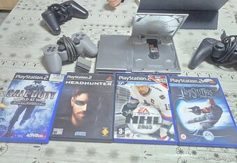 🎮 PlayStation 2 Slim SCPH‑77003 + 4 HRY + 3 OVLÁDAČE - 4
