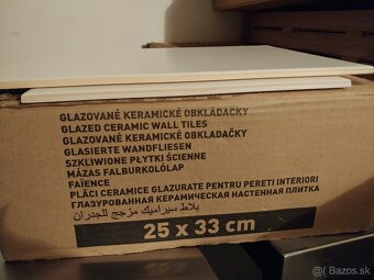 Nastenny obklad biely matný, 25x33 cm, kuchyna-kupelna - 4